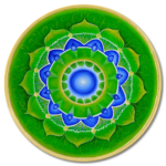 Leinwandbild Mandala Herzchakra ab Größe 50cm - Energiebild handgemalt
