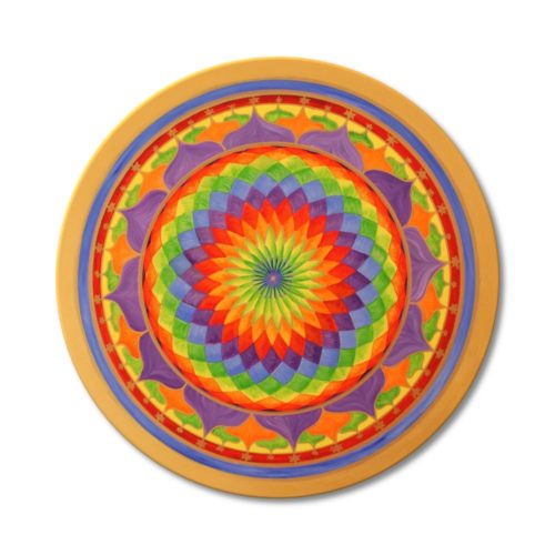 Leinwandbild Mandala Regenbogen