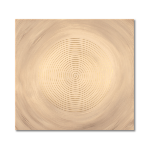 Leinwandbild Spirale Sandsturm in Gold