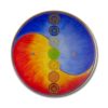 Leinwandbild Yin Yang Harmonie im Ganzen mit 7 Chakren in Gold ab Größe 50cm - Energiebild handgemalt