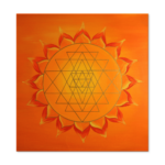 Yoga Yantra Wandbild Sri Yantra ab Größe 60cm - Energiebild handgemalt