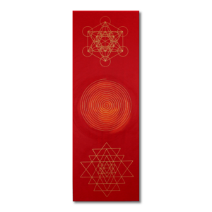 Wandbild Energiebild Weisheit und Wohlstand Sri Yantra Gold Spirale_Frontalbild