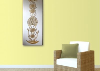 Wandbild Kundalini Gold Blume des Lebens_Var3