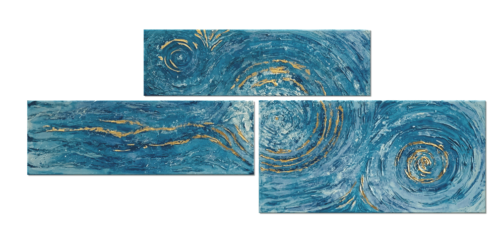 Leinwandbild Spirale Kraft des Wassers_80x190cm
