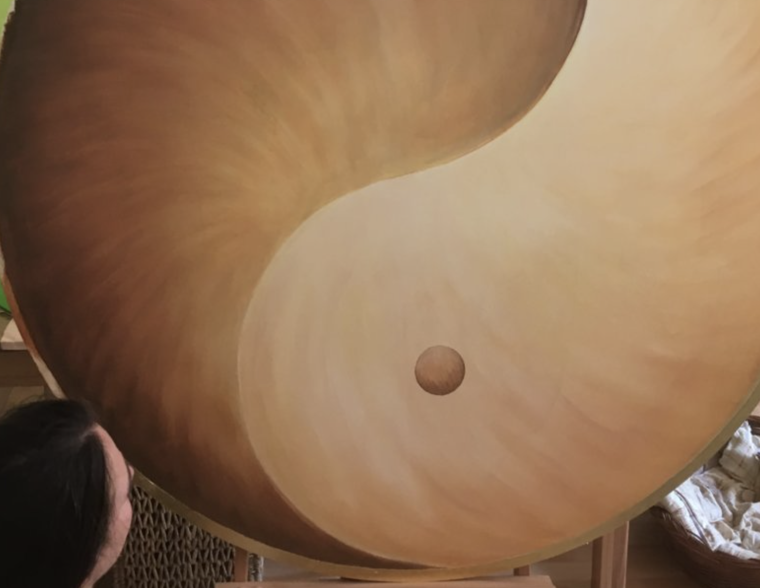 Yin Yang Wandbild malen