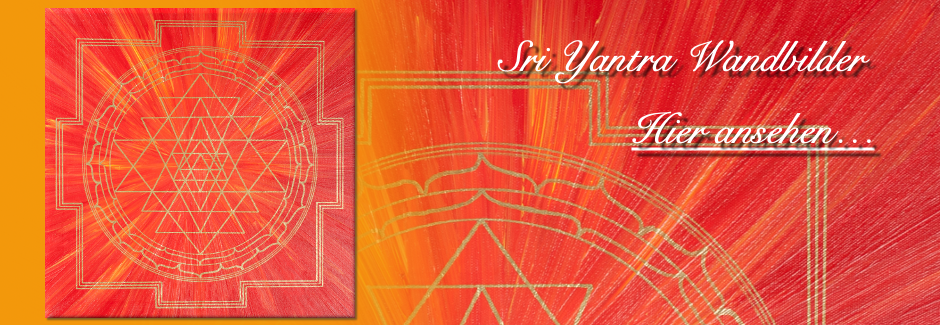 Sri Yantra Wandbilder handgemalt