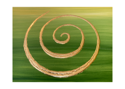 Wandbild 3D Spirale grün 24 Karat Blattgold_Profilbild