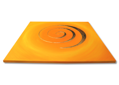 Wandbild 3D Spirale orange 24 Karat Blattgold_Profilbild
