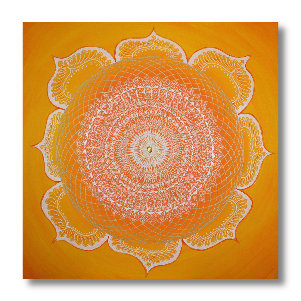 Leinwandbild Mandala Blütenmandala_Frontalbild