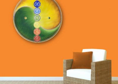 Leinwandbild Yin Yang Harmonie im Ganzen 2_orange