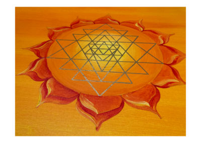 Wandbild Power of Symbols 2 Blume des Lebens Spirale Sri Yantra Gold_Detailbild_Yantra