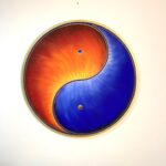 Original - Yin Yang Balance Acryl auf Leinwand, 70 cm – warm-kalt  - sofort verfügbar