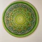 Original - Mandala Gaias Erwachen – Acryl auf Leinwand 80 cm - sofort verfügbar – leuchtende Frühlingsfarben, sanfte Aufbruch-Energie